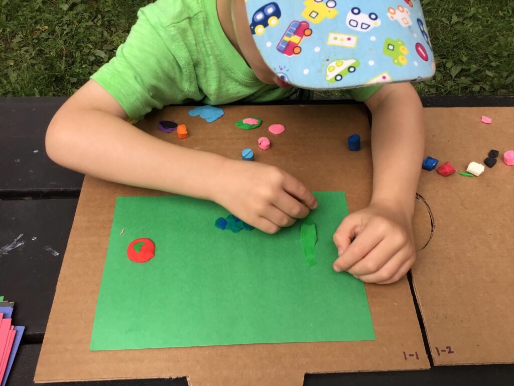 Martin's Garden made out of clay flowers